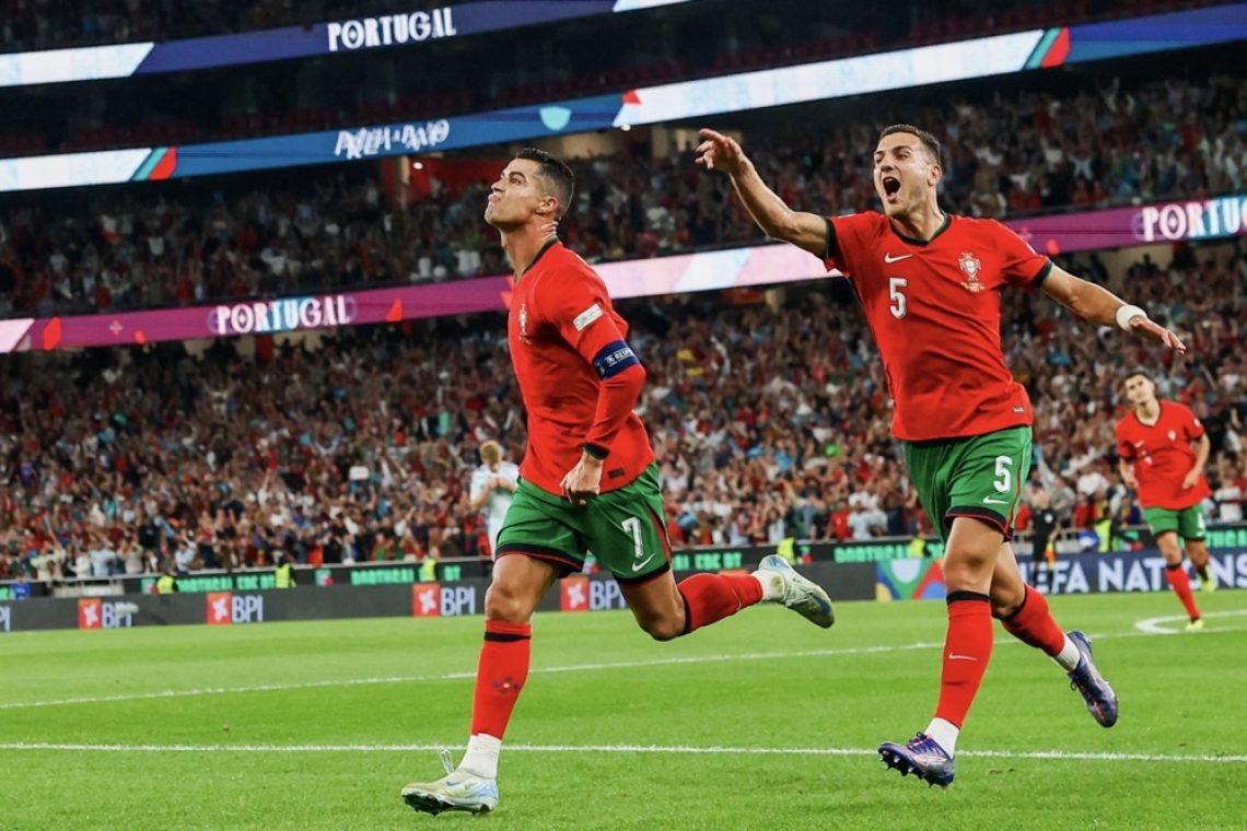 Portugalci in Danci do druge zmage v ligi narodov, nov gol Ronalda
