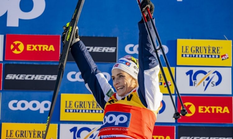 Johaug s suvereno zmago v vodstvo novoletne turneje