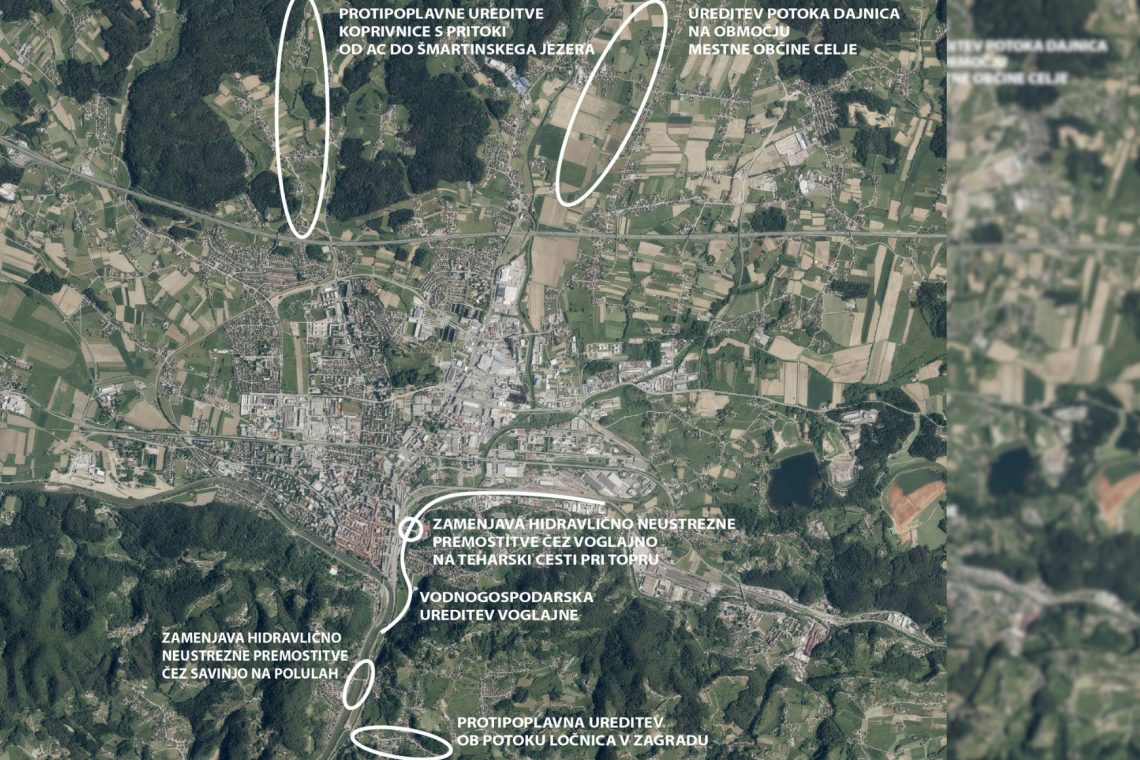 V Celju se začenjajo protipoplavne ureditve na vodotokih Dajnica, Koprivnica in Ločnica