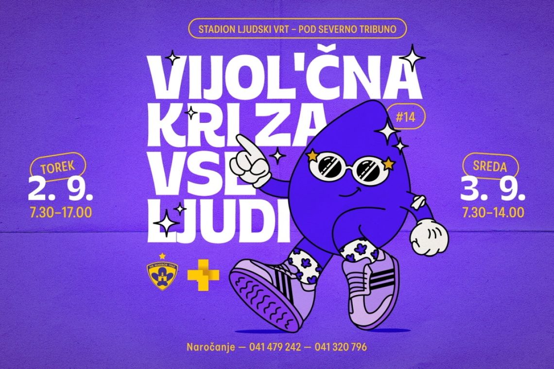 V Mariboru znova poteka krvodajalska akcija 'Vijol’čna kri za vse ljudi'