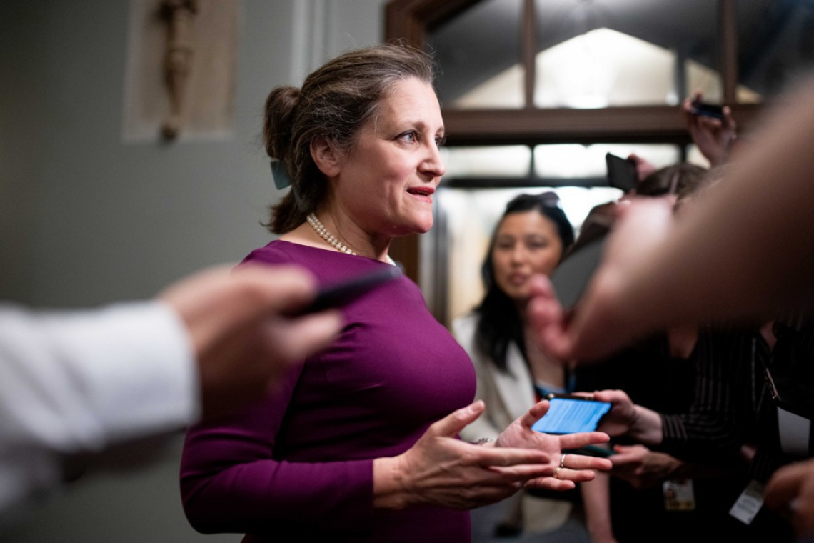 Freeland zapušča kanadski parlament in postaja svetovalka Zelenskega