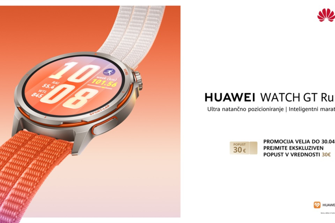 Huawei predstavil novo tekaško uro z naprednimi funkcijami