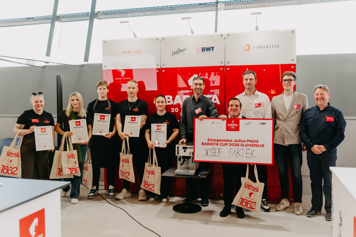 Jožef Fartek zmagal na prvem slovenskem tekmovanju Julius Meinl Barista Cup